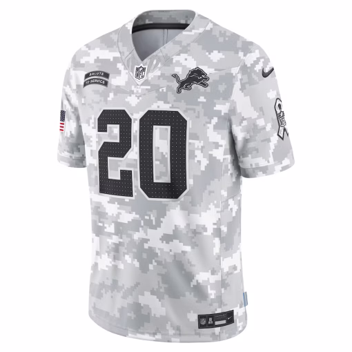 Barry Sanders Detroit Lions Nike 2024 Salute to Service Retired Player Limited Jersey – Arctic Camo - Image 2