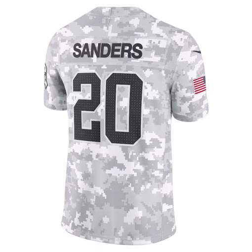 Barry Sanders Detroit Lions Nike 2024 Salute to Service Retired Player Limited Jersey – Arctic Camo - Image 3