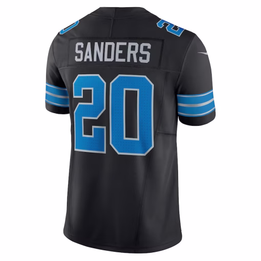 Barry Sanders Detroit Lions Nike 2nd Alternate Vapor F.U.S.E. Limited Jersey – Black - Image 3