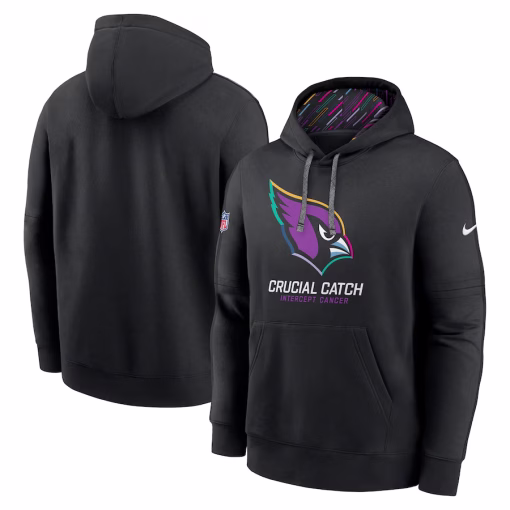 Arizona Cardinals Nike 2024 NFL Crucial Catch Club Pullover Hoodie – Black