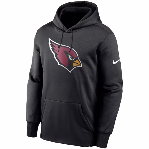 Arizona Cardinals Nike Fan Gear Primary Logo Therma Performance Pullover Hoodie – Black - Image 2