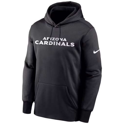 Arizona Cardinals Nike Fan Gear Wordmark Performance Pullover Hoodie – Black - Image 2