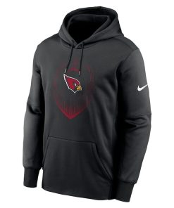 Alternative view of Arizona Cardinals Nike Icon Performance Pullover Hoodie – Black