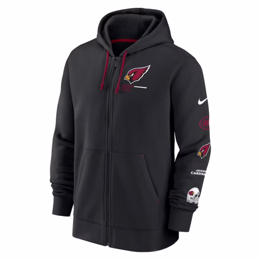 Arizona Cardinals Nike Surrey Full-Zip Hoodie – Black - Image 2