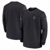 Atlanta Falcons Nike 2023 Sideline Throwback Heavy Brushed Waffle Long Sleeve Top – Black