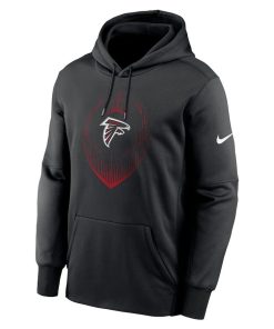 Alternative view of Atlanta Falcons Nike Icon Performance Pullover Hoodie – Black