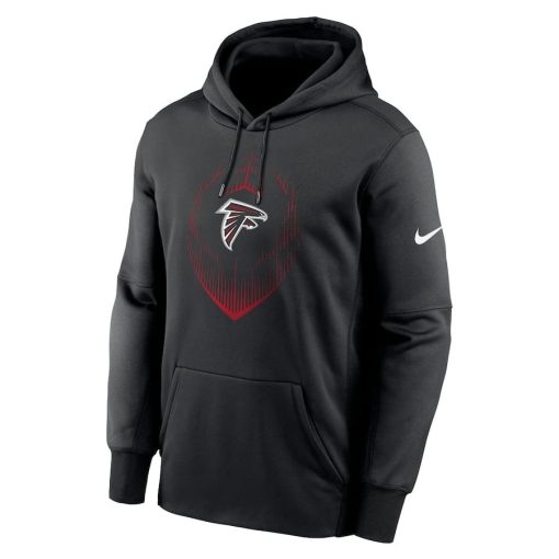 Atlanta Falcons Nike Icon Performance Pullover Hoodie – Black - Image 2
