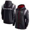 Atlanta Falcons Nike Performance Sideline Lockup Full-Zip Hoodie – Black