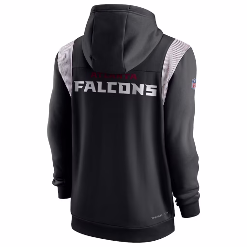 Atlanta Falcons Nike Performance Sideline Lockup Full-Zip Hoodie – Black - Image 3