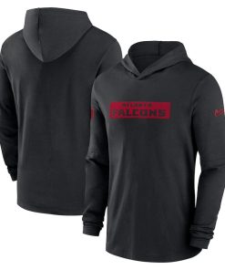 Atlanta Falcons Nike Sideline Hoodie Performance Long Sleeve T-Shirt – Black