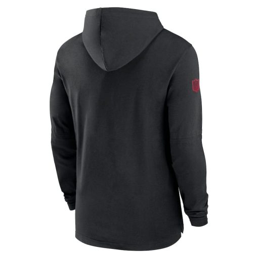 Atlanta Falcons Nike Sideline Hoodie Performance Long Sleeve T-Shirt – Black - Image 3