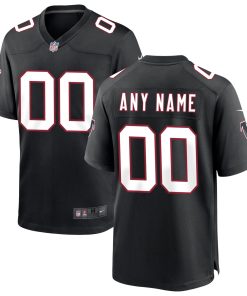Atlanta Falcons Nike Throwback Custom Game Jersey – Black