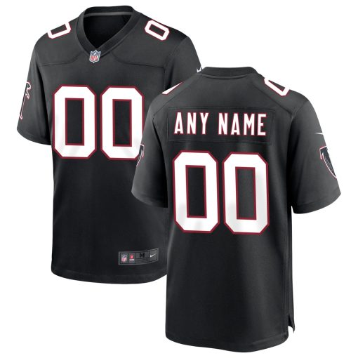 Atlanta Falcons Nike Throwback Custom Game Jersey – Black