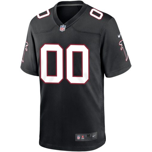 Atlanta Falcons Nike Throwback Custom Game Jersey – Black - Image 2