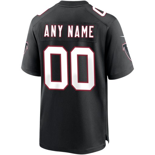 Atlanta Falcons Nike Throwback Custom Game Jersey – Black - Image 3
