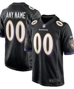 Baltimore Ravens Nike Alternate Custom Game Jersey – Black