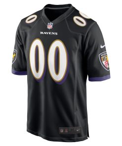 Alternative view of Baltimore Ravens Nike Alternate Custom Game Jersey – Black