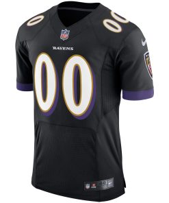 Alternative view of Baltimore Ravens Nike Speed Machine Elite Custom Jersey – Black