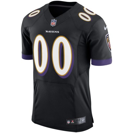 Baltimore Ravens Nike Speed Machine Elite Custom Jersey – Black - Image 2