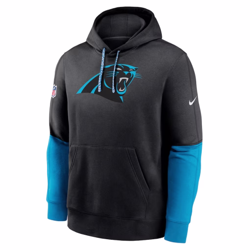 Carolina Panthers Nike 2024 NFL Crucial Catch Club Pullover Hoodie – Black - Image 2