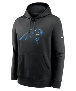 Alternative view of Carolina Panthers Nike Club Logo Pullover Hoodie – Black