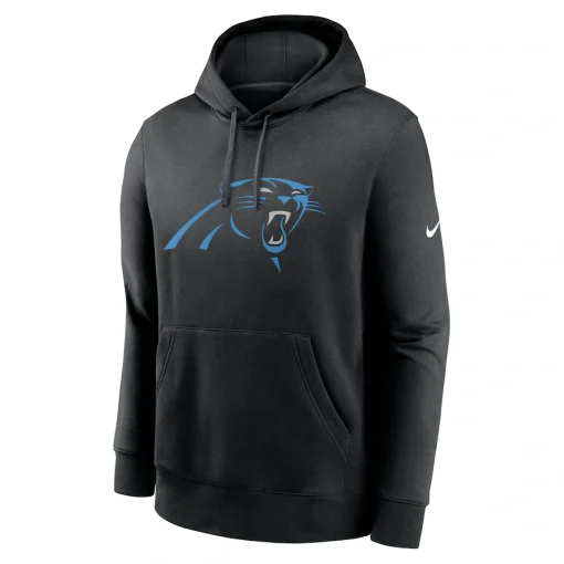 Carolina Panthers Nike Club Logo Pullover Hoodie – Black - Image 2