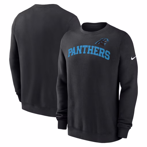 Carolina Panthers Nike Club Pullover Sweatshirt – Black