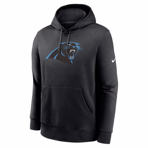 Carolina Panthers Nike Rewind Club Pullover Hoodie – Black - Image 2