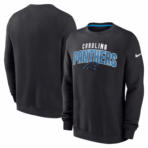 Carolina Panthers Nike Rewind Club Pullover Sweatshirt – Black