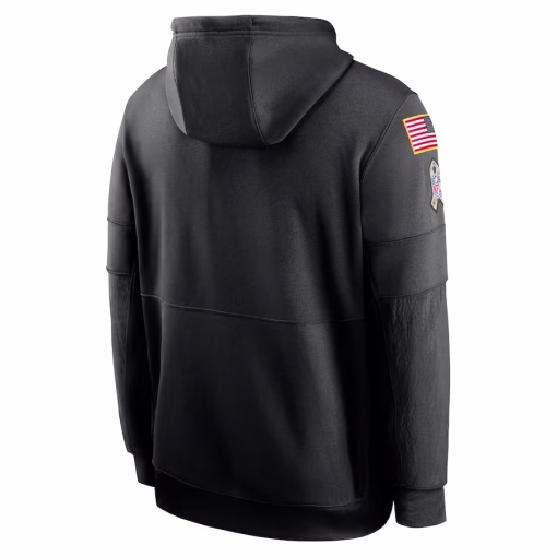 Carolina Panthers Nike Salute to Service Sideline Performance Pullover Hoodie – Black - Image 3