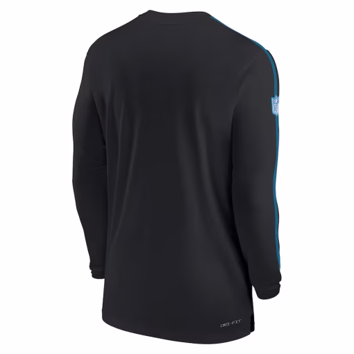 Carolina Panthers Nike Sideline Coach UV Performance Long Sleeve T-Shirt – Black - Image 3