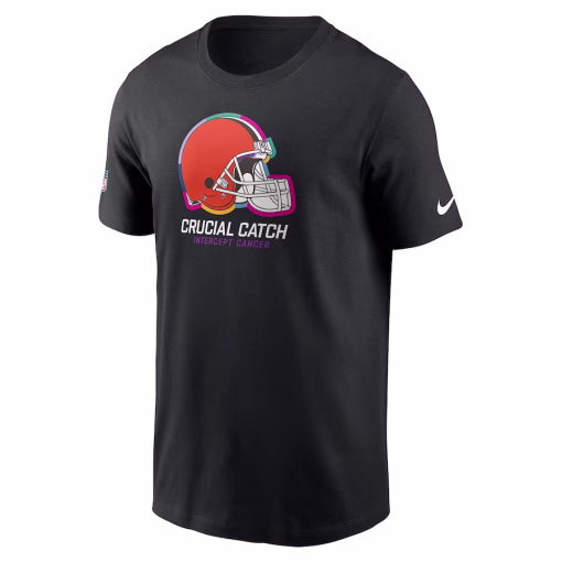 Cleveland Browns Nike 2024 NFL Crucial Catch Club T-Shirt – Black - Image 2