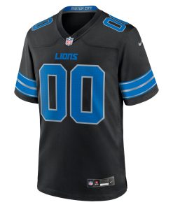 Alternative view of Detroit Lions Nike Alternate Custom Game Jersey – Black