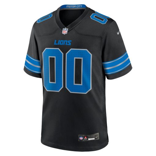 Detroit Lions Nike Alternate Custom Game Jersey – Black - Image 2