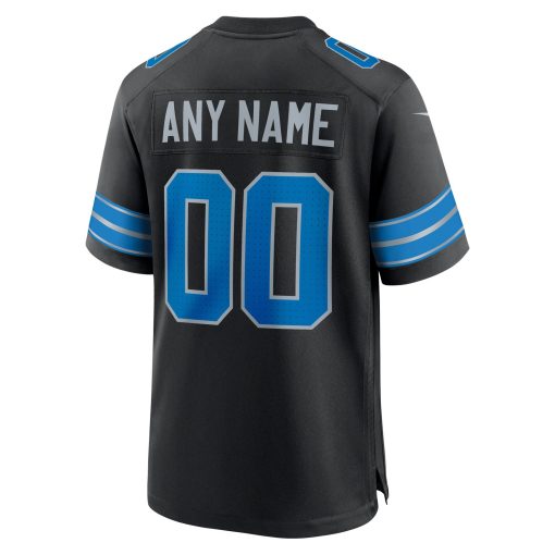 Detroit Lions Nike Alternate Custom Game Jersey – Black - Image 3
