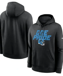 Detroit Lions Nike Club Logo Pullover Hoodie – Black