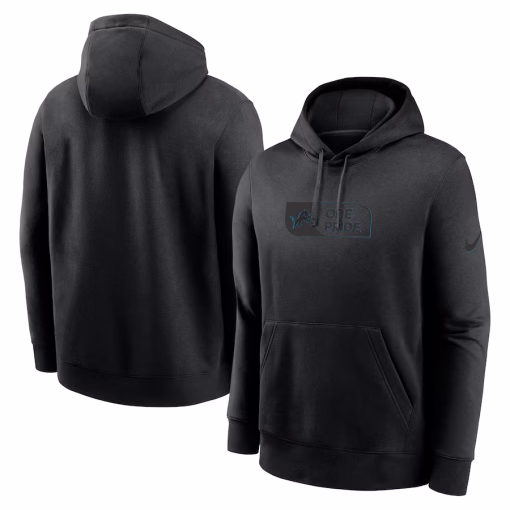 Detroit Lions Nike Edge French Terry Club Pullover Hoodie – Black