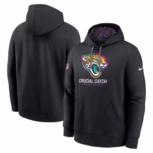 Jacksonville Jaguars Nike 2024 NFL Crucial Catch Club Pullover Hoodie – Black
