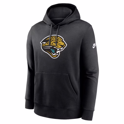 Jacksonville Jaguars Nike Rewind Club Logo Pullover Hoodie – Black - Image 2