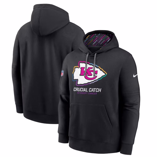 Men’s Kansas City Chiefs Nike Black 2024 NFL Crucial Catch Big & Tall Club Pullover Hoodie