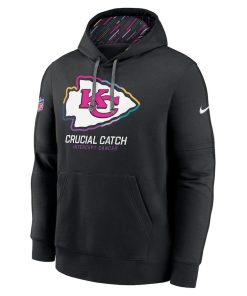 Alternative view of Men’s Kansas City Chiefs Nike Black 2024 NFL Crucial Catch Club Pullover Hoodie
