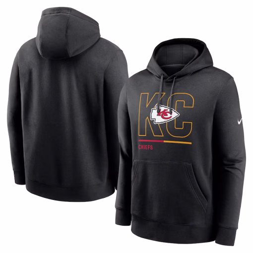 Men’s Kansas City Chiefs Nike Black City Code Club Fleece Pullover Hoodie