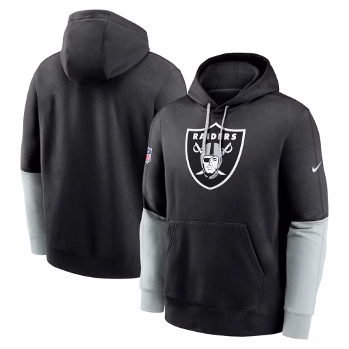 Las Vegas Raiders Nike 2024 Sideline Club Pullover Hoodie – Black