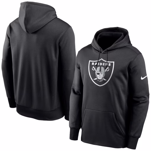 Las Vegas Raiders Nike Big & Tall Fan Gear Prime Logo Fleece Performance Pullover Hoodie – Black