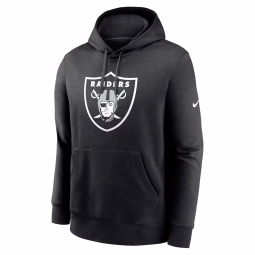 Las Vegas Raiders Nike Club Logo Pullover Hoodie – Black - Image 2