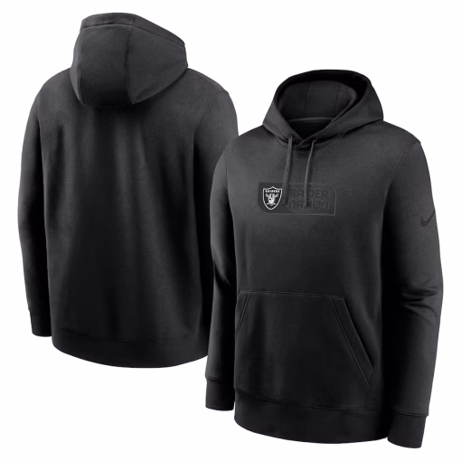 Las Vegas Raiders Nike Edge French Terry Club Pullover Hoodie – Black