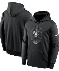 Las Vegas Raiders Nike Icon Performance Pullover Hoodie – Black