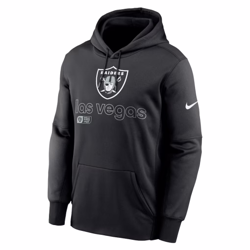 Las Vegas Raiders Nike Performance Pullover Hoodie – Black - Image 2