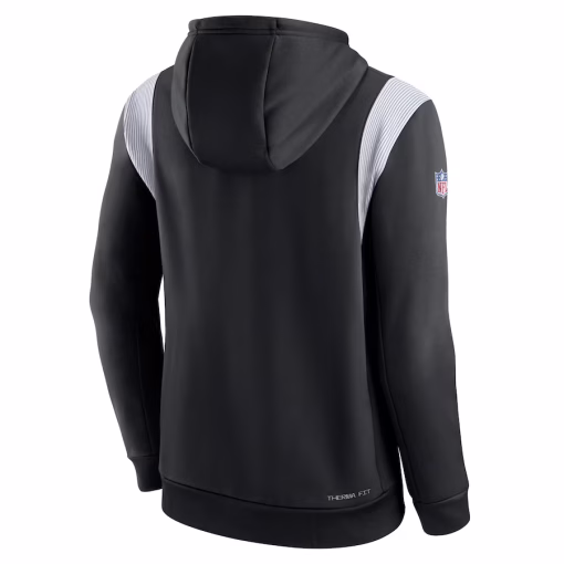 Las Vegas Raiders Nike Sideline Athletic Stack Performance Pullover Hoodie – Black - Image 3