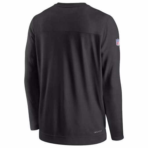 Las Vegas Raiders Nike Sideline Lockup Performance Pullover Sweatshirt – Black - Image 3